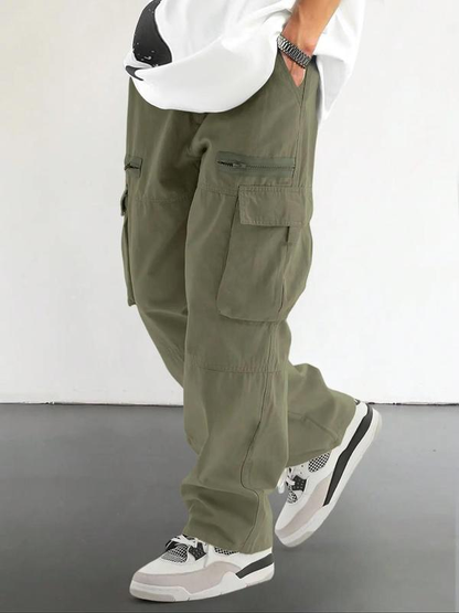 💥Fall New Arrival✈️Loose Fit Men's Flap Pocket Side Cargo Pants